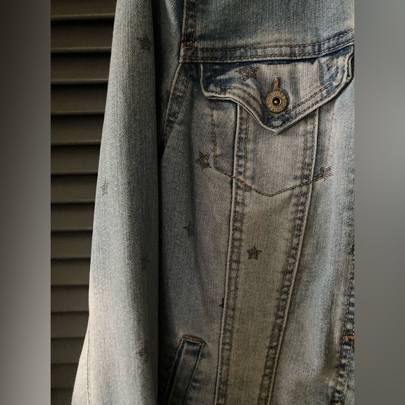 Jean jacket with stars and tiger face - Picture 8 of 14